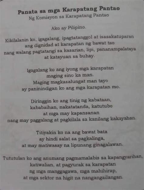 ano ano ang pangakong inilahad sa panata|Full Text of Patriotic Oath of the Philippines.